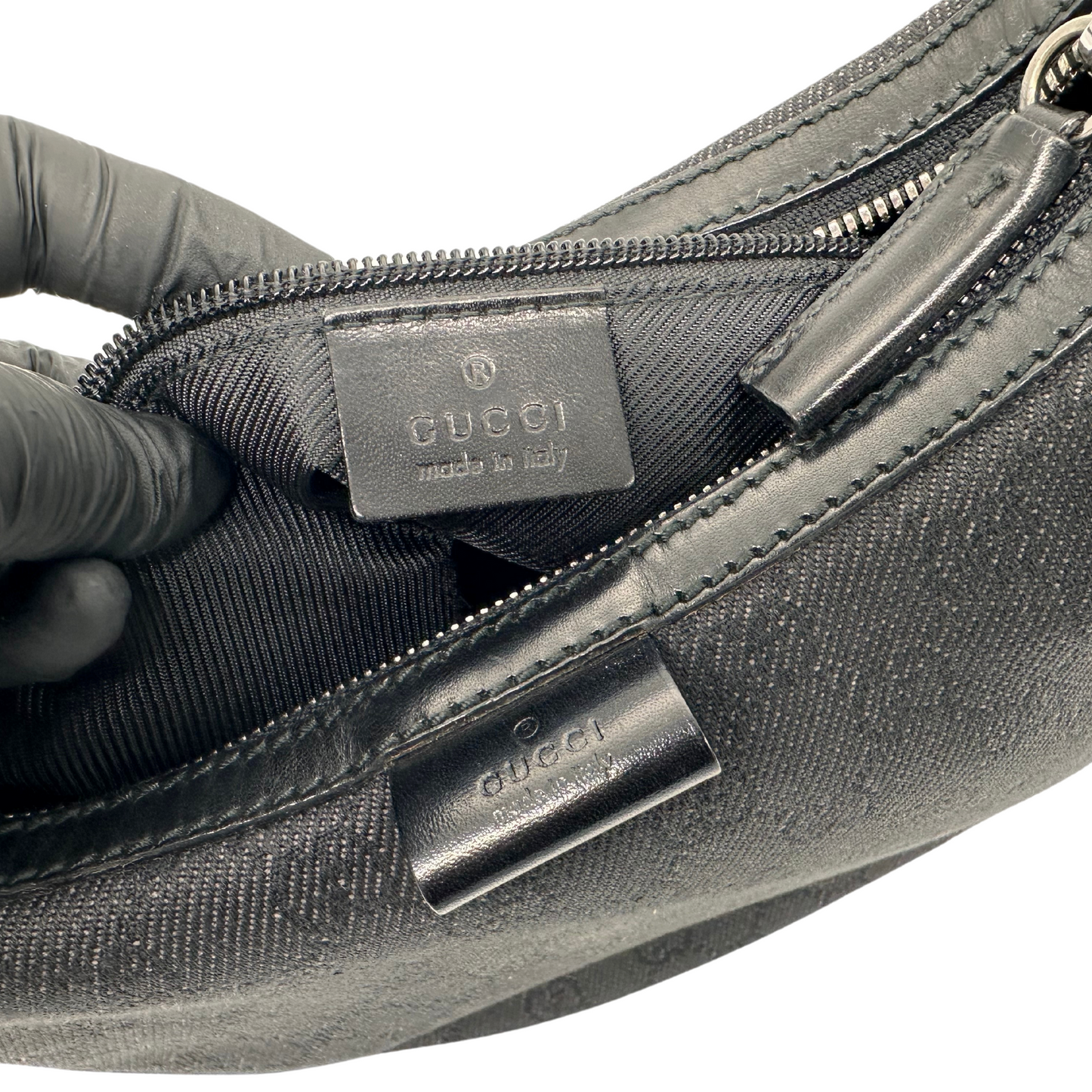 Gucci Black Denim Crossbody Bag